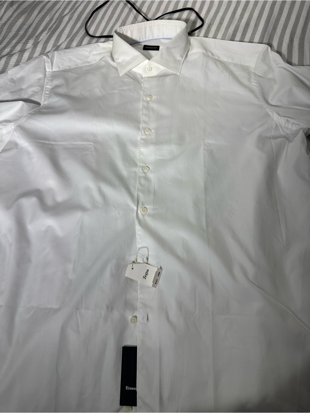Ermenegildo Zegna White Men’s Dress Shirt 3XL- Classic fit $375 New with Tags
